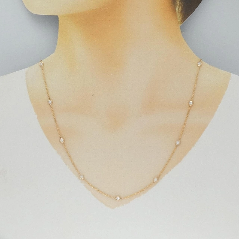 K18PG Dây chuyền kim cương 1.10CT - Hàng hiệu Chính hãng 859016