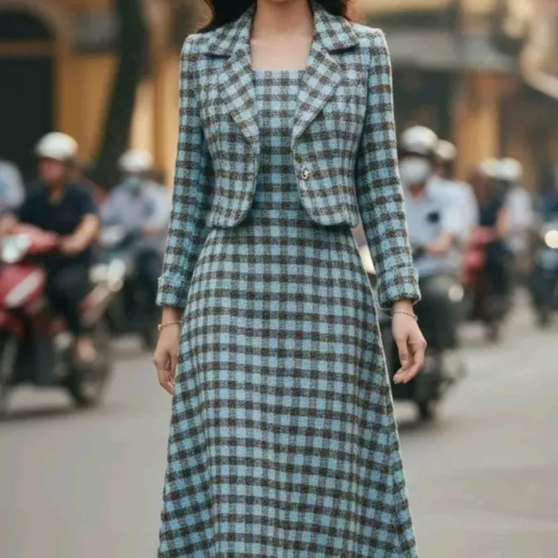 Sét váy và áo khoác dạ cho nữ 796711