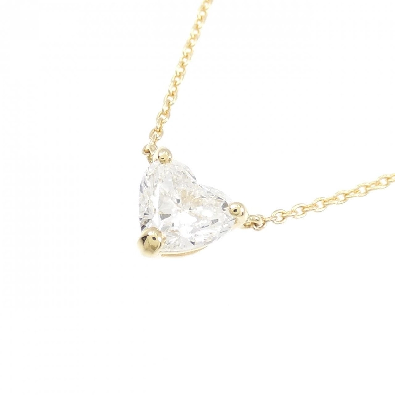 Dây chuyền kim cương K18YG 0.859CT H SI1 hình trái tim - Hàng hiệu Authentic 880180