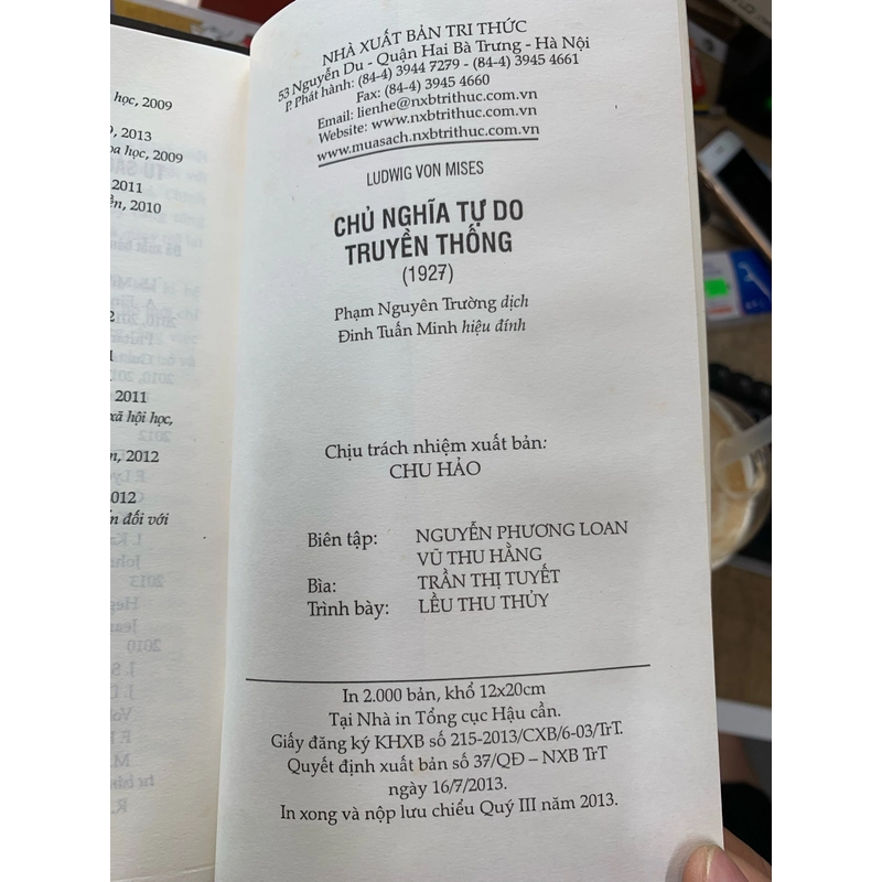 Chủ nghĩa tự do truyền thống. Bìa mềm. 999 443224