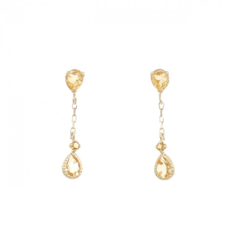 K18YG Citrine Bông tai - Hàng hiệu Chính hãng 871482