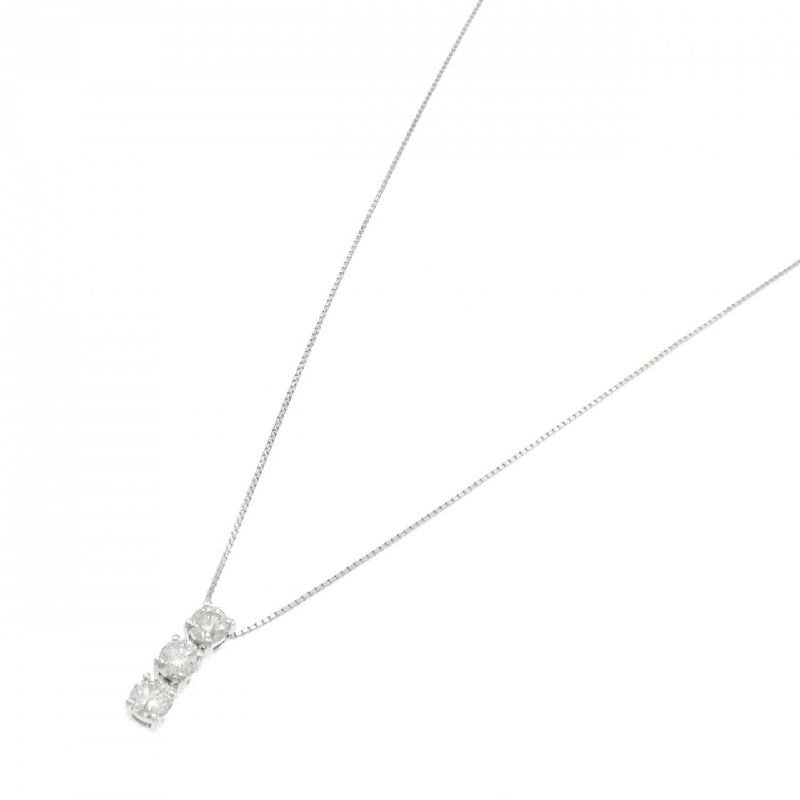 Dây chuyền kim cương ba viên PT900/PT850 0.53CT - Hàng hiệu Authentic 858509