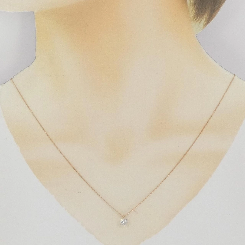 K18PG Solitaire Dây chuyền kim cương 0.310CT - Hàng hiệu Chính hãng 865465