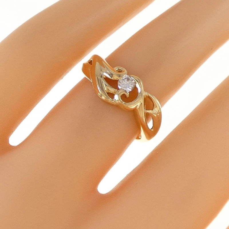 Nhẫn kim cương K18YG 0.10CT 671396