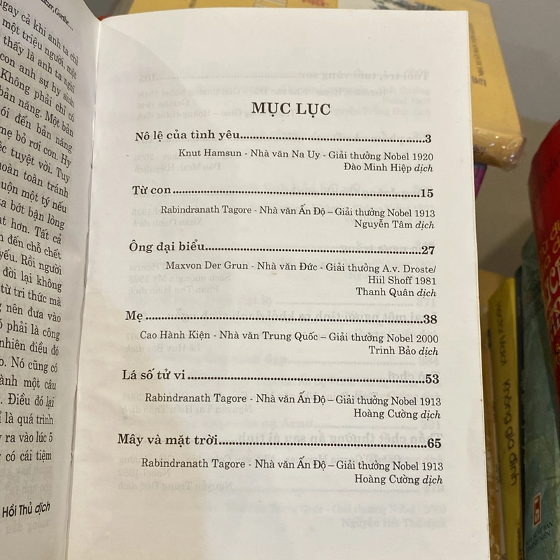 TUYỂN TRUYỆN NGẮN ĐẶC SẮC CỦA CÁC TÁC GIẢ ĐOẠT GIẢI NOBEL-ĐÔNG JO ĂNG THANH MINH (XB 2008) 525877