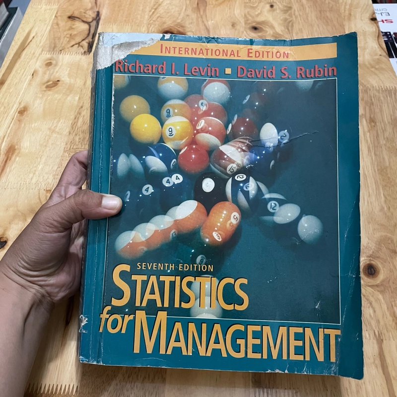 II Business Books: Statistics For Management - RICHARD I. LEVIN, DAVID S. RUBIN - 1998 472699