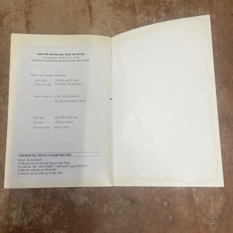 TÂM BỆNH HỌC trẻ em và thanh thiếu niên - TS. BS. NGUYỄN VĂN SIÊM 1003309