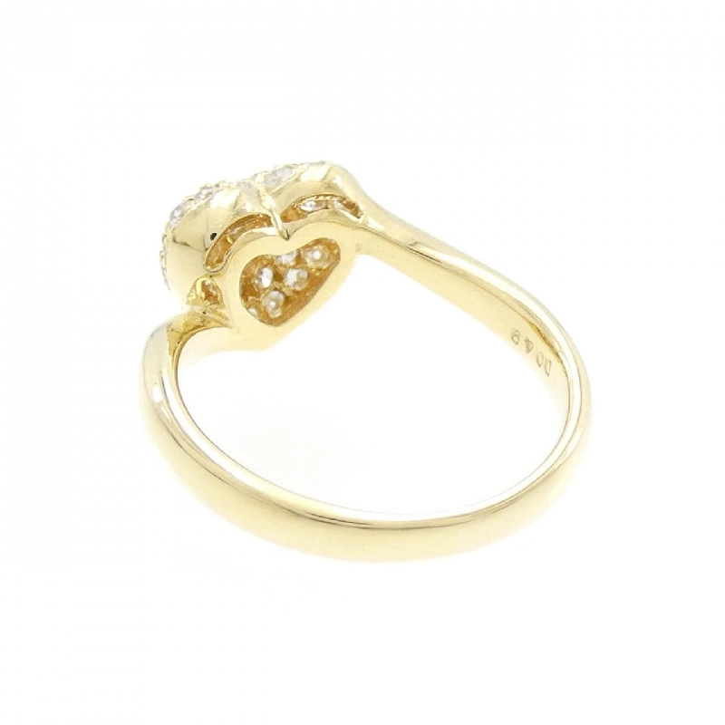 Nhẫn kim cương pavé hình trái tim 750YG 0.49CT 672566