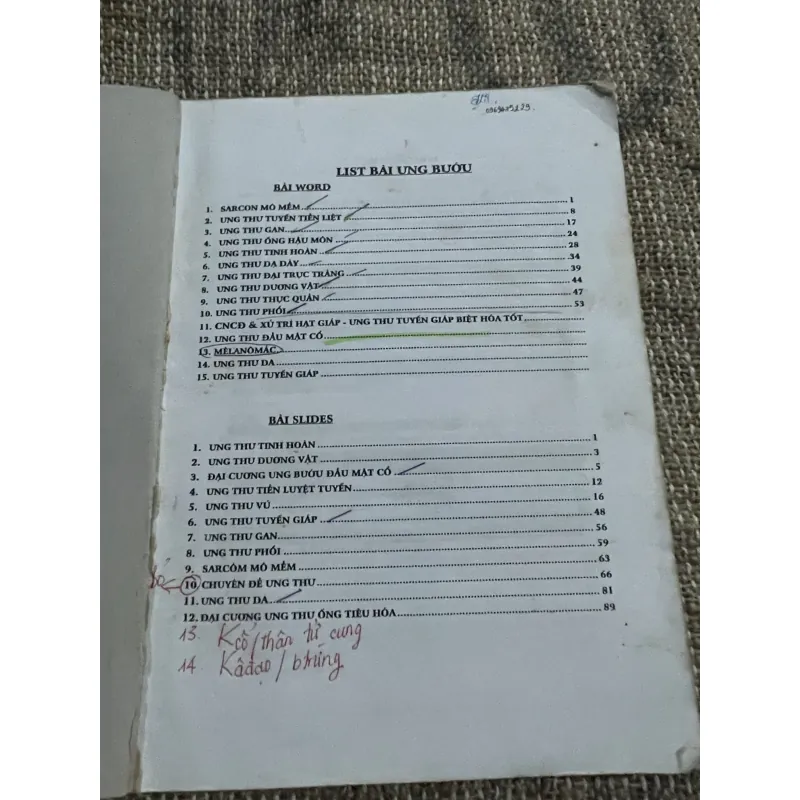 SLIDE UNG BƯỚU - khổ lớn- sách có ghi chú của chủ cũ  1021358