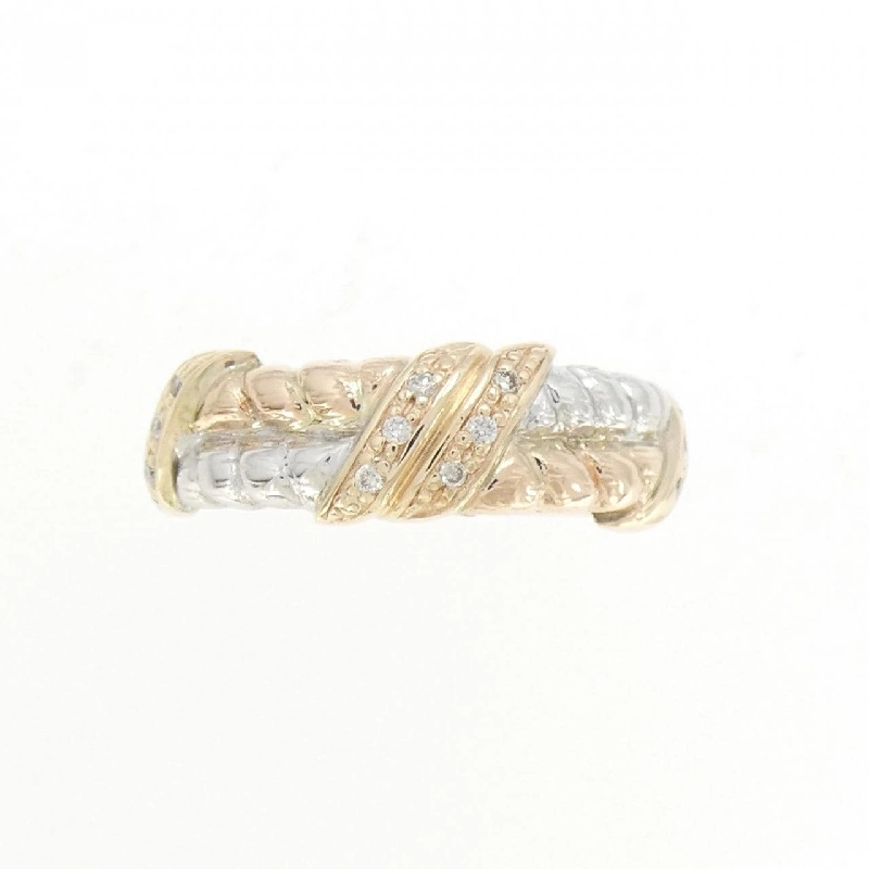Nhẫn kim cương ba màu K10 0.06CT 672552