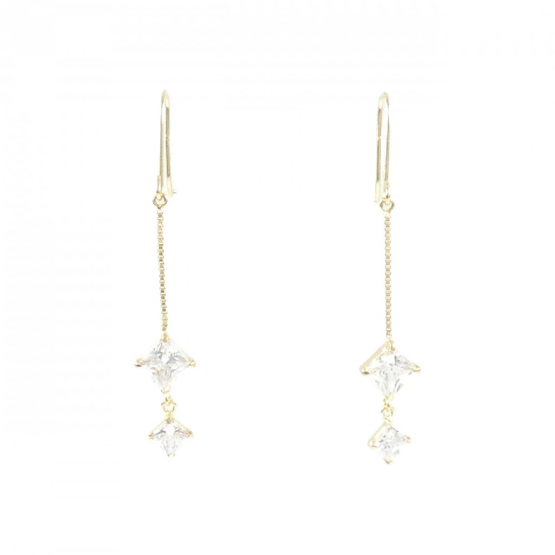 K18YG Bông tai Cubic - Hàng hiệu Chính hãng 867302