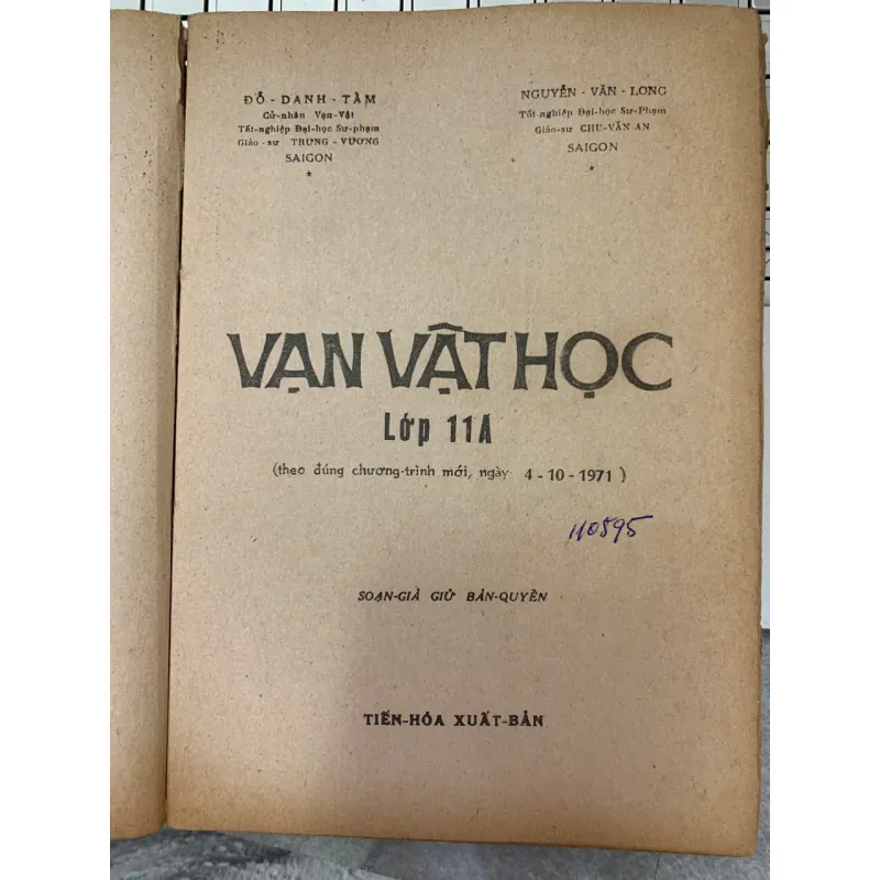 VẠN VẬT HỌC LỚP MƯỜI MỘT A - ĐỖ DANH TẦM & NGUYỄN VĂN LONG 718338