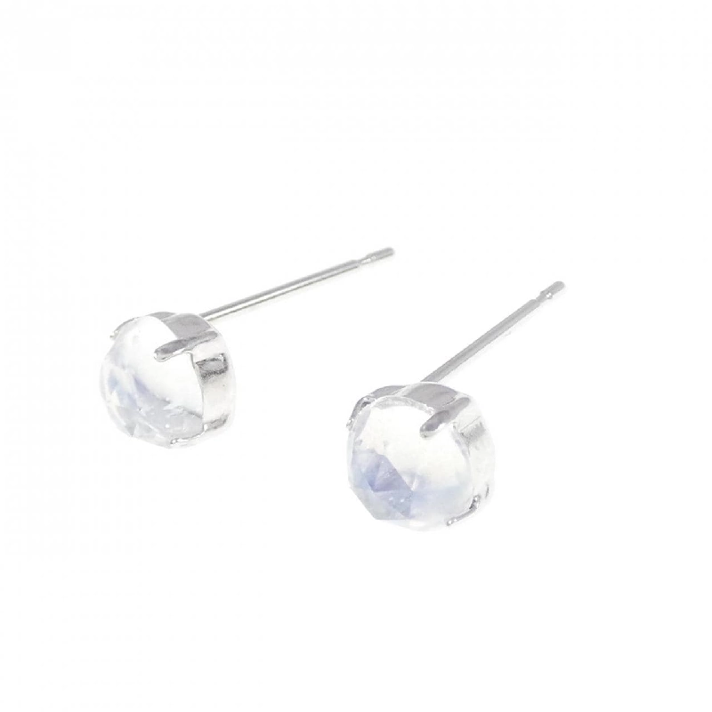 K18WG Đá mặt trăng Bông tai - Hàng hiệu Chính hãng 869008