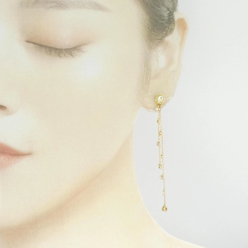 K18YG 2WAY Đá màu Bông tai - Hàng hiệu Chính hãng 875484