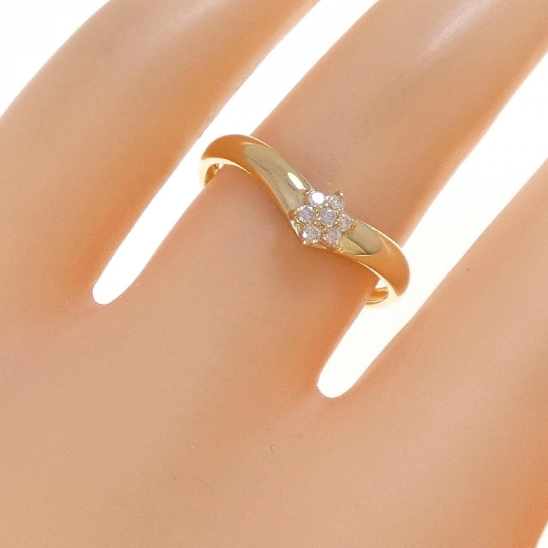 Nhẫn kim cương hoa K18YG 0.07CT - Hàng hiệu Authentic 850002