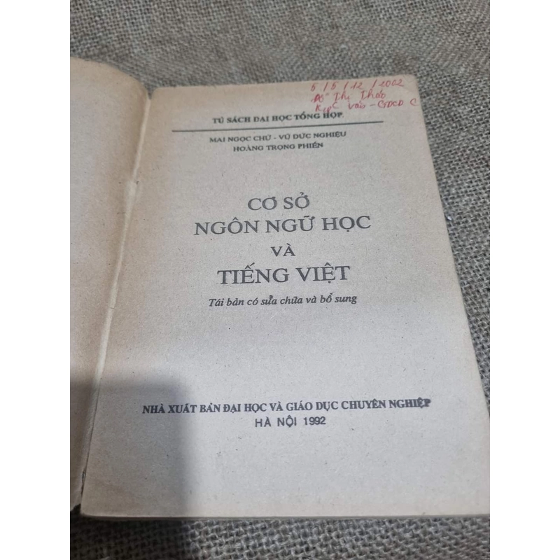 Cơ sở ngôn ngữ hoc và tiếng Việt _ xuất bản 1992. Hơn 320 trang 
 309314