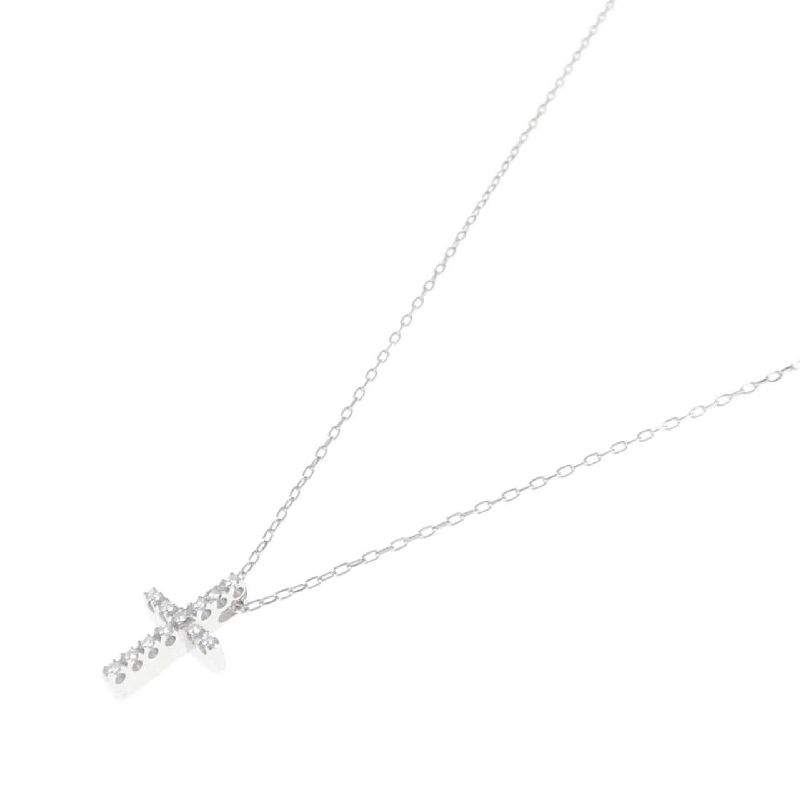 K18WG Dây chuyền kim cương hình chữ thập - Hàng hiệu Authentic 862840
