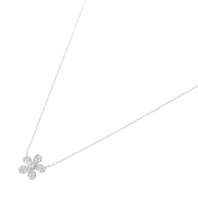 K18WG Hoa Kim Cương Dây Chuyền 0.24CT - Hàng hiệu Chính Hãng 858091