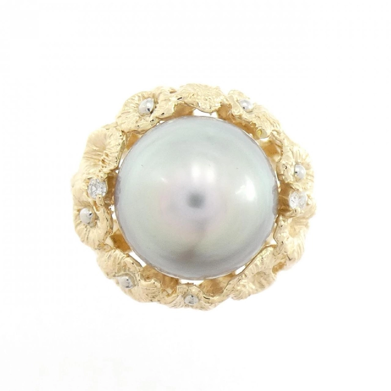 Nhẫn ngọc trai đen K18YG 11.5mm - Hàng hiệu Authentic 855211