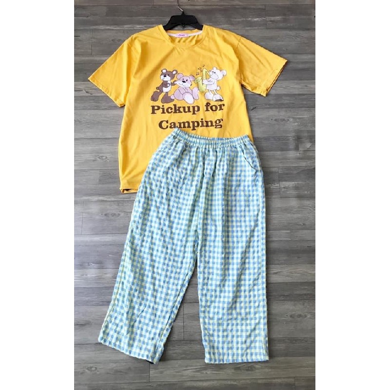 Bộ mặc nhà áo cotton quần đũi 199k 14350