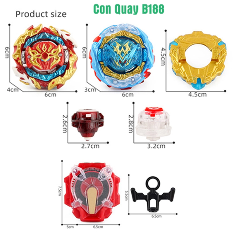 📌 Đồ Chơi Con Quay B188 Kèm Tay Quay | Con Quay BEYBLADE B188 324804