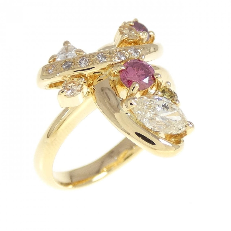 Nhẫn kim cương K18YG 0.350CT 667731