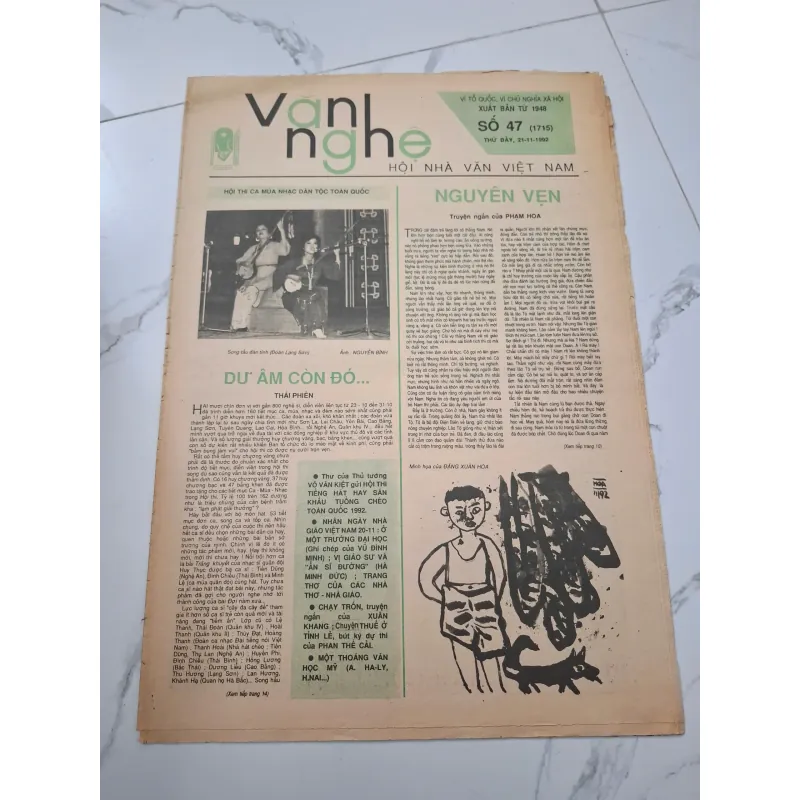 Báo Văn Nghệ Số 47 (1715), 21-11-1992 - Phạm Hoa - Truyện ngắn 961810