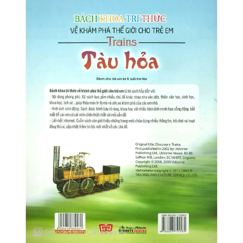 Bách Khoa Tri Thức Về Khám Phá Thế Giới Cho Trẻ Em - Tàu Hỏa - Stephanie Turnbull 185669