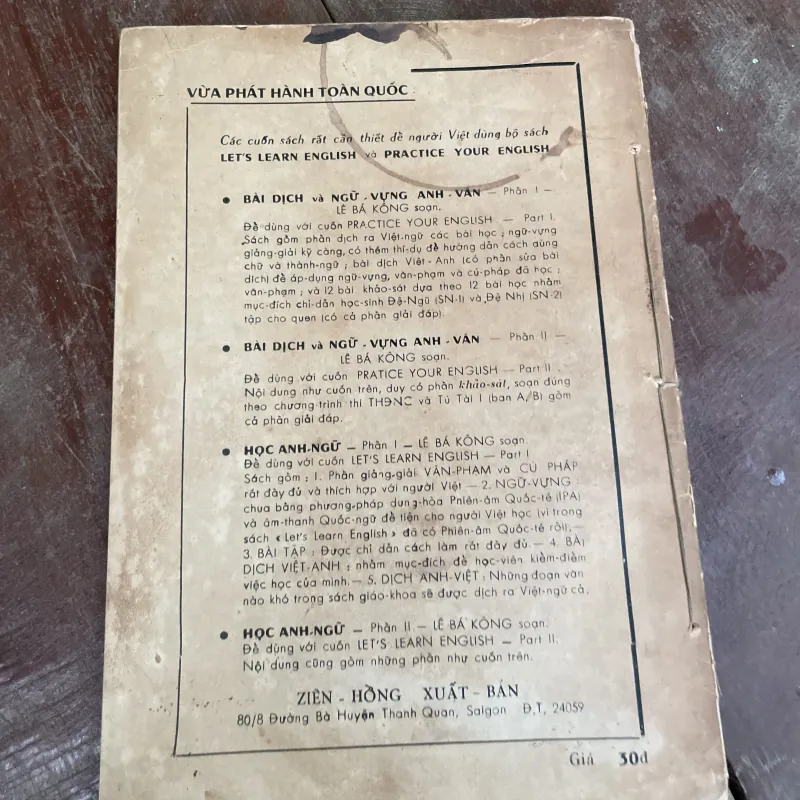 Học Anh ngữ 2 - LÊ BÁ Kông- sách học tiếng Anh  1008293