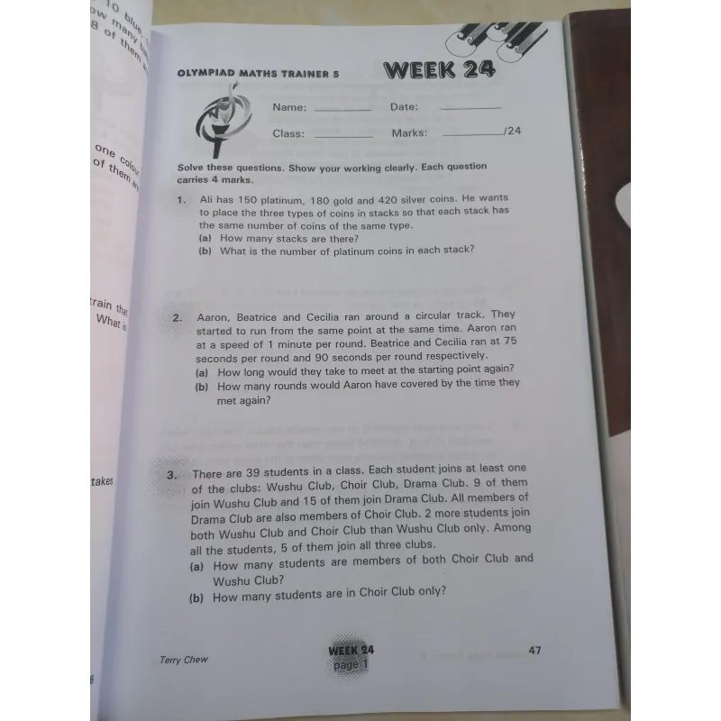 Thanh lý sách Toán Olympic Maths Trainer 4-5-6 (3 cuốn) 732682