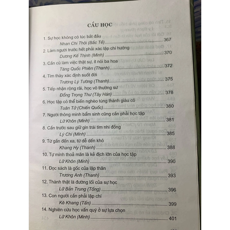 Những Lời Dạy Của Các Bậc Thánh Hiền - Cầu Học 539183