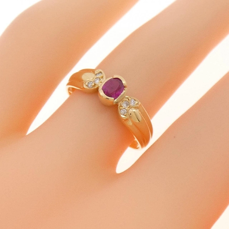 Nhẫn Ruby K18YG 0.25CT - Hàng hiệu Chính hãng 850870