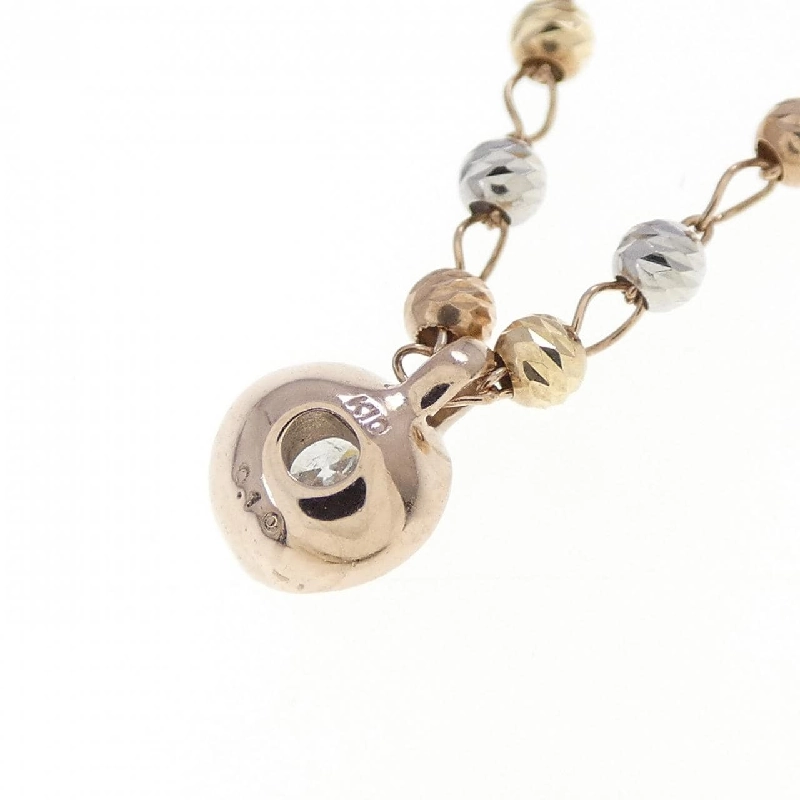 Dây chuyền kim cương ba màu K10 0.10CT - Hàng hiệu Chính hãng 858869