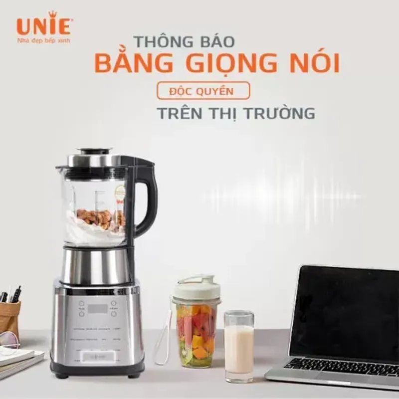 🌱 Máy làm sữa hạt UNIE V8S – 10 chức năng nấu, thông báo bằng giọng nói 783584