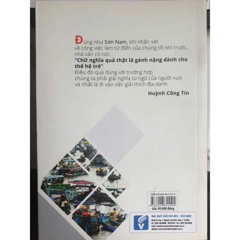 Sách Chuyện Địa Danh Và Chữ Nghĩa Nam Bộ - Huỳnh Công Tín mới 90% 674335