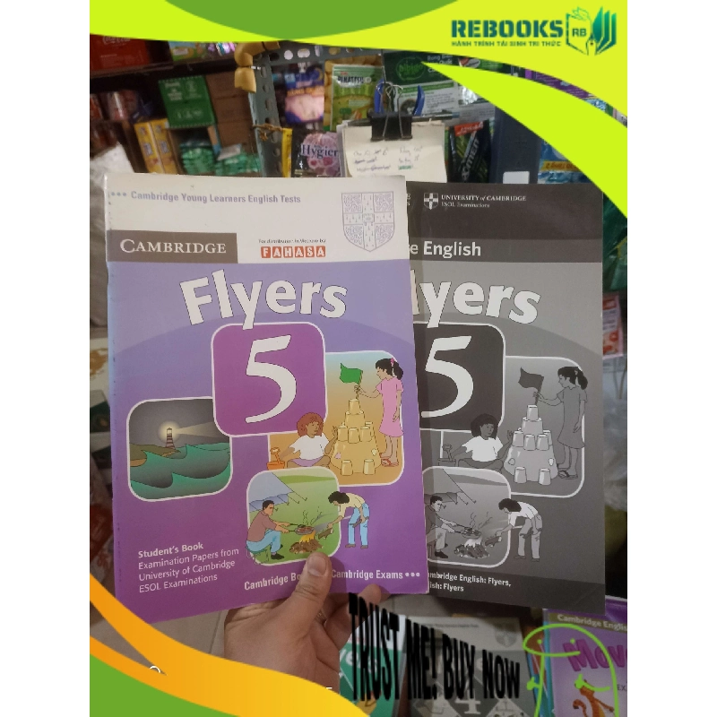 (TẶNG BOOKMARK) Flyers 5 Student's book + Answer viết chì mới 80% Sách tự học tiếng Anh RBK2702 943942