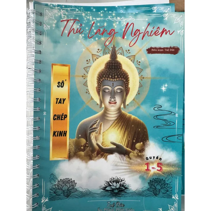 sách VỞ CHÉP CHỮ MỜ KINH THỦ LĂNG NGHIÊM - BỘ 2 QUYỂN 195K 1040347