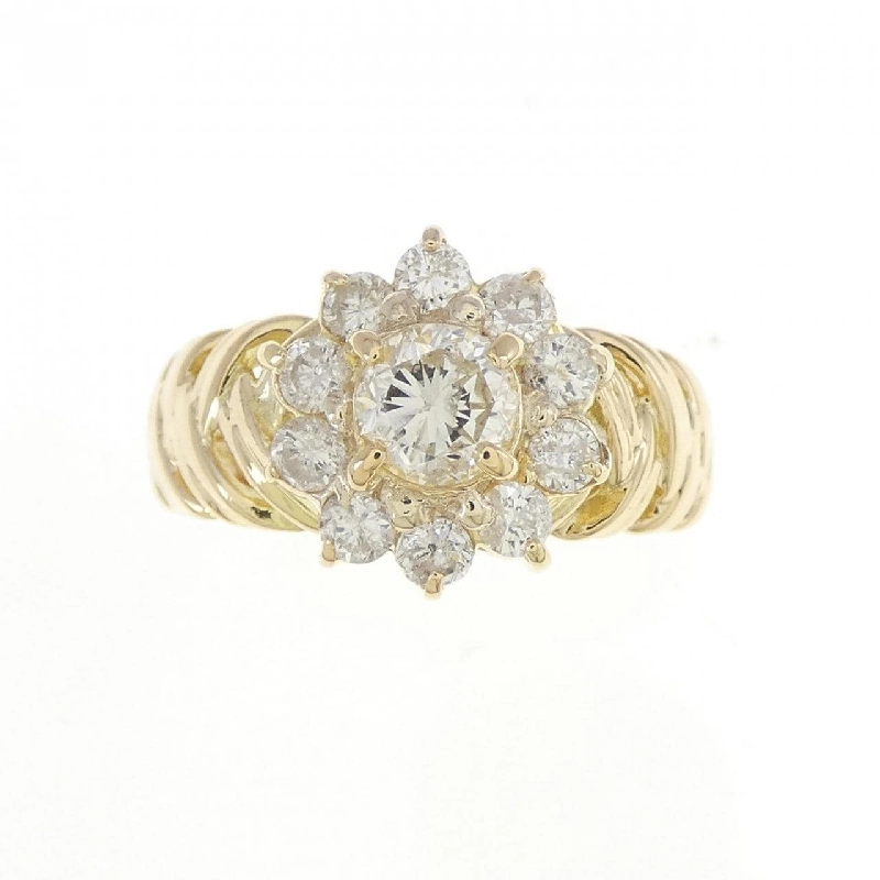 Nhẫn kim cương hoa K18YG 0.44CT - Hàng hiệu Authentic 855791