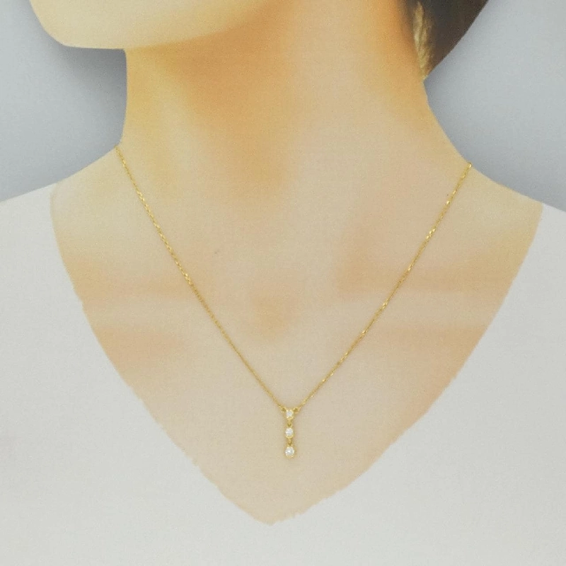 Dây chuyền kim cương Mikimoto 0.13CT - Hàng hiệu Authentic 844645