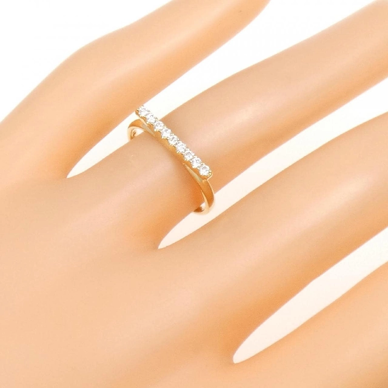 Nhẫn kim cương K18YG 0.12CT 673246