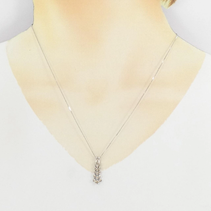 K18WG Dây chuyền kim cương 0.70CT - Hàng hiệu Chính hãng 862006