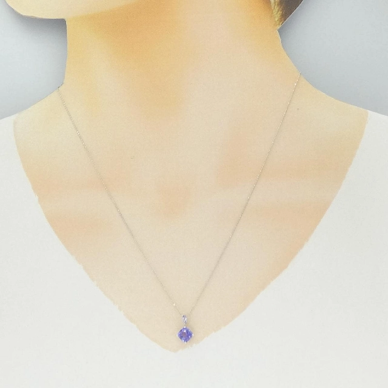 K18WG Mặt dây chuyền Tanzanite 0.90CT - Hàng hiệu Chính hãng 857511