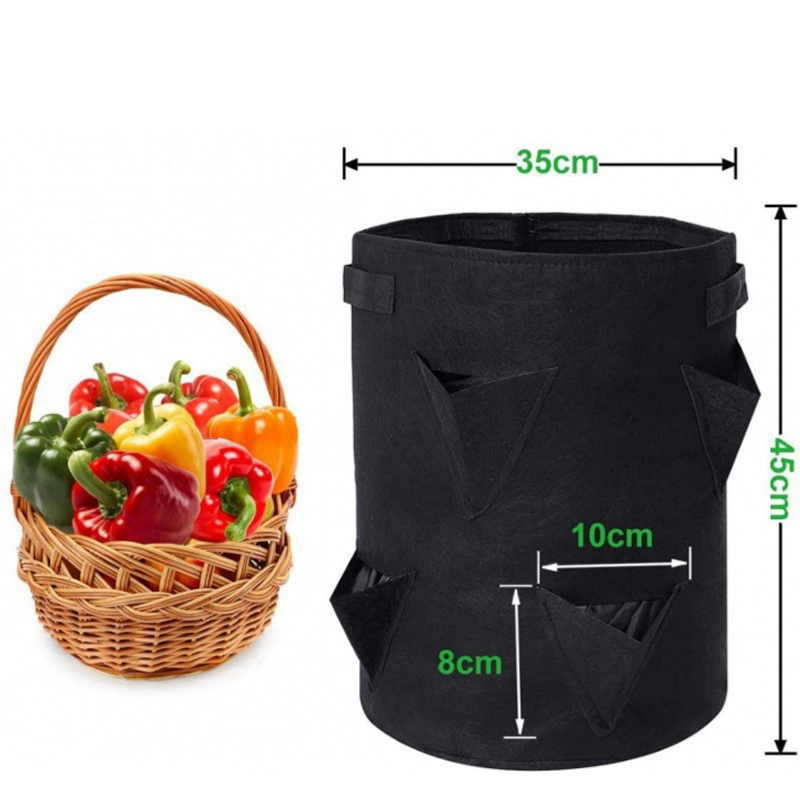 Túi Trồng Cây Bằng Vải 10 Gallon – Trồng Dâu, Cà Chua, Hoa, Rau Sạch – Có Quai 474076