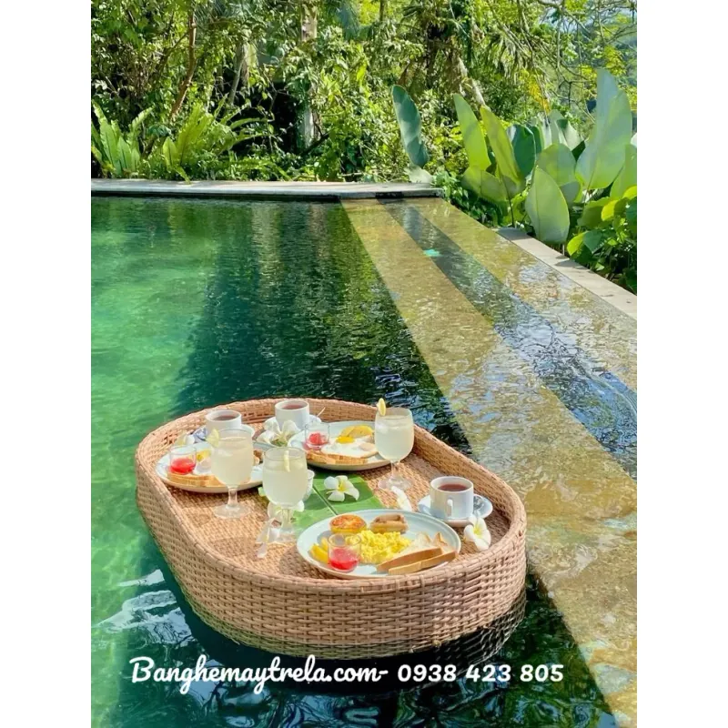 Khay nổi hồ bơi mây nhựa 751438