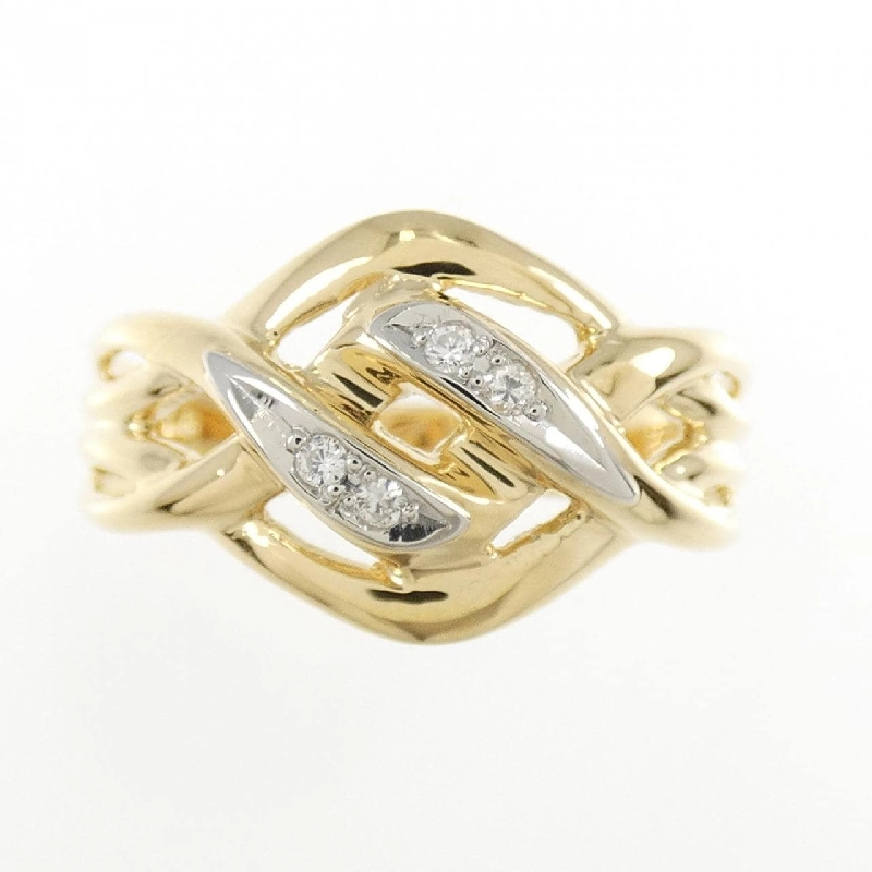 Nhẫn kim cương K18YG/PT900 0.033CT 671696