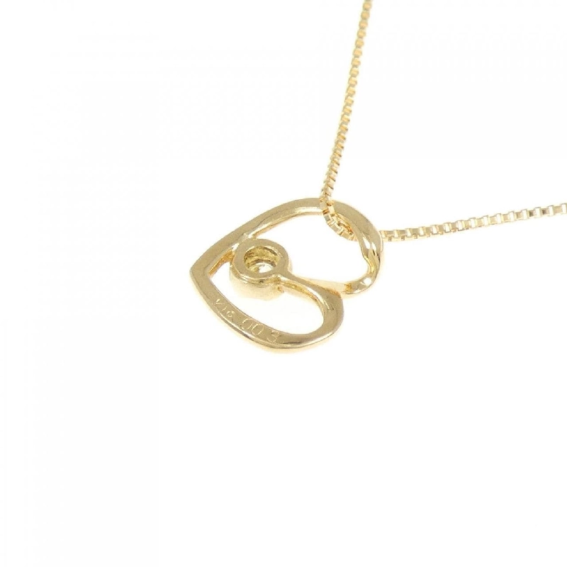 Dây chuyền kim cương hình trái tim K18YG 0.03CT - Hàng hiệu chính hãng 862535