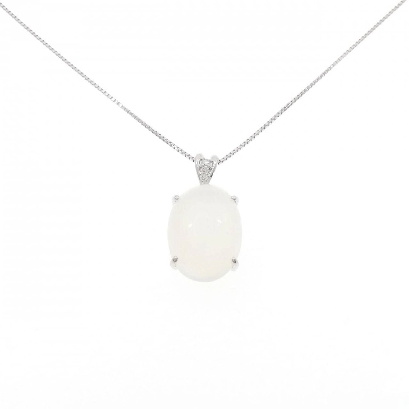 K18WG Dây chuyền đá mặt trăng 10.76CT - Hàng hiệu Chính hãng 859913