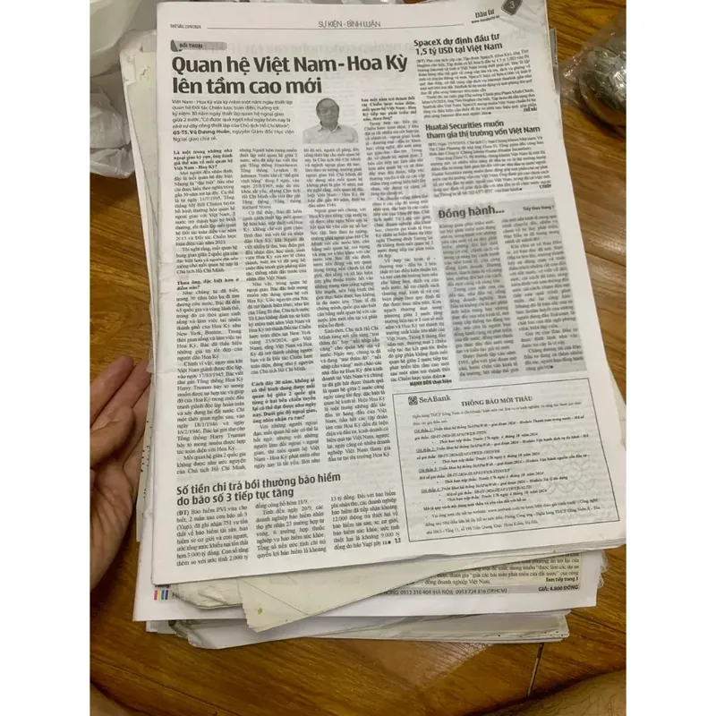 1 kg Báo in cũ, dùng gói quà, gói bình chai lọ thủy tinh, chà đồ  735294