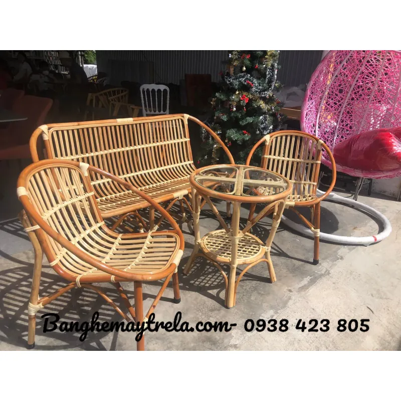 Bàn ghế sò mây nhỏ gọn giá rẻ 785629