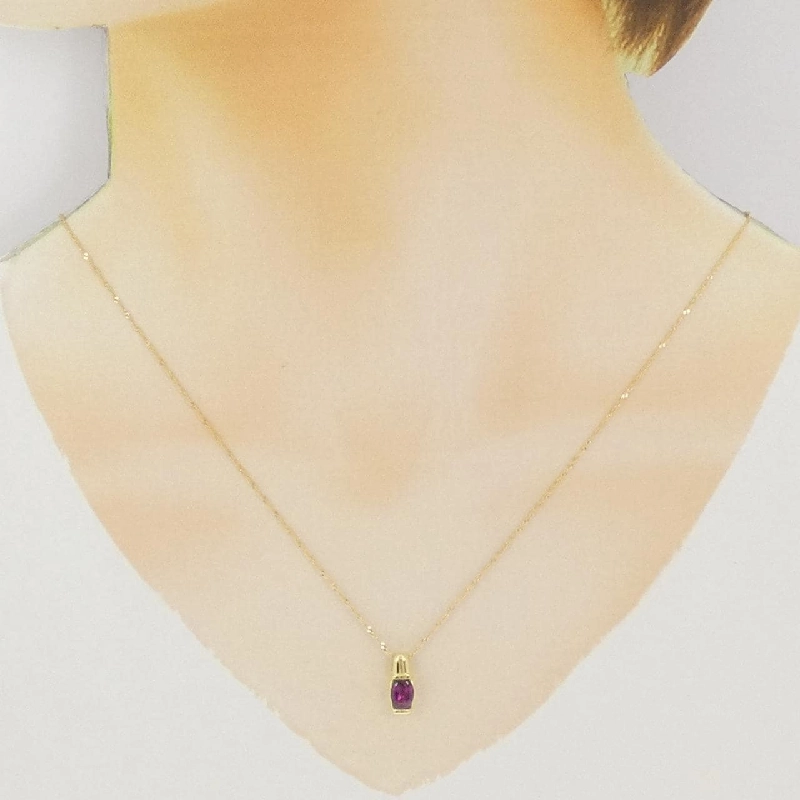 K18YG Garnet Necklace - Hàng hiệu Authentic 857740
